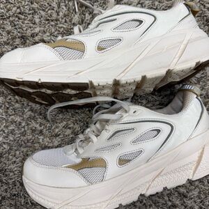 Hoka One One Women's Clifton L  Shoes. Off white